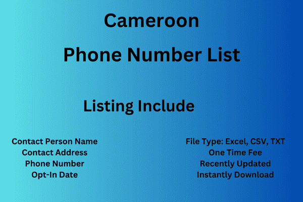 Cameroon phone number list