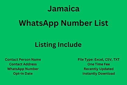 Jamaica whatsapp number list