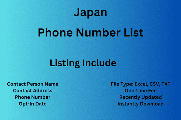 Japan phone number list
