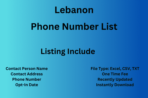Lebanon phone number list