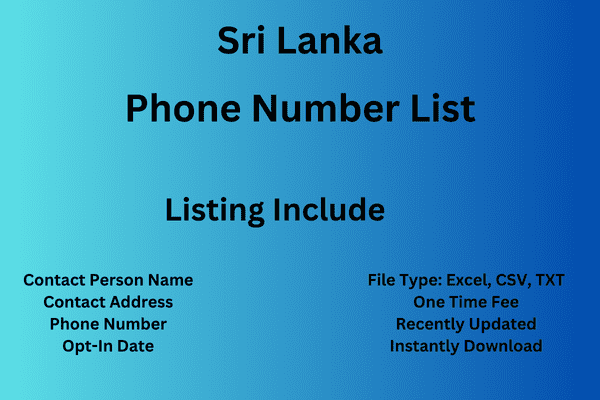 Sri Lanka phone number list