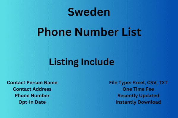 Sweden phone number list