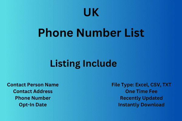 UK phone number list