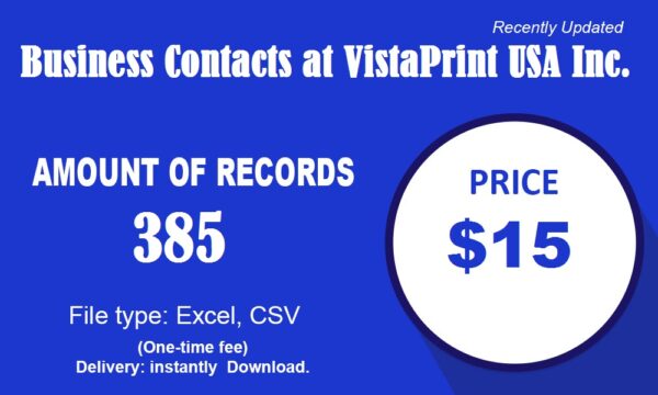 Business Contacts at VistaPrint USA Inc.